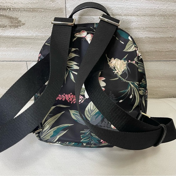 Kate Spade Black Floral Watson Lane Botanical Hartley Mini Backpack - Picture 3 of 10